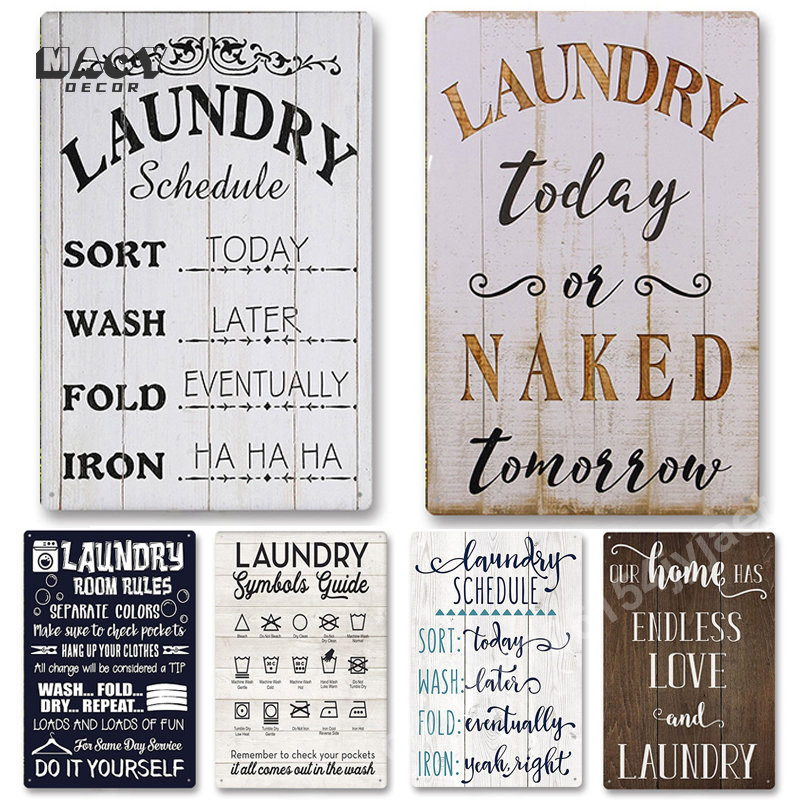 Home Bathroom Furniture - Slogan Metalen Tin Bord Wasruimte Decoratie