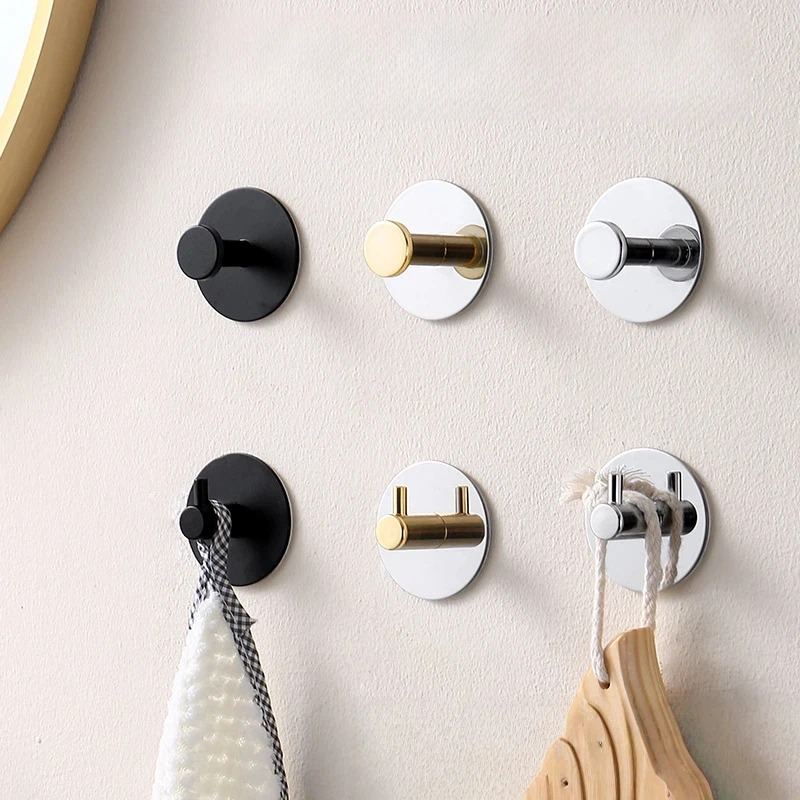 Home Bathroom Door - 1-4 stuks zelfklevende haken van roestvrij