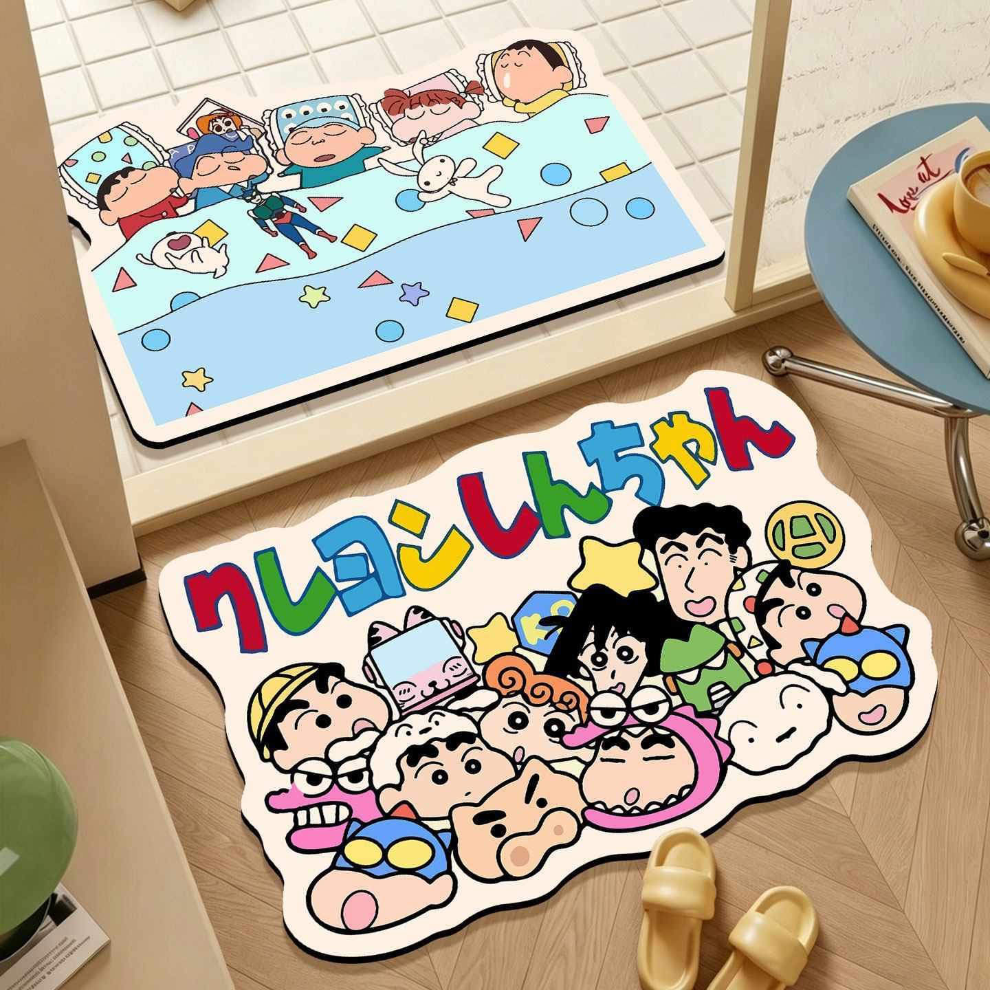 Home Bathroom Door - Crayon Shin-chan onregelmatige badmat, cartoon absorberende