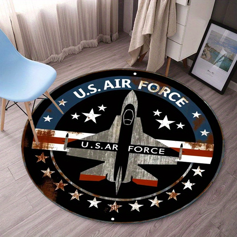 Jet Home Bathroom Mats - US Air Force RoundRug Militaire Jet