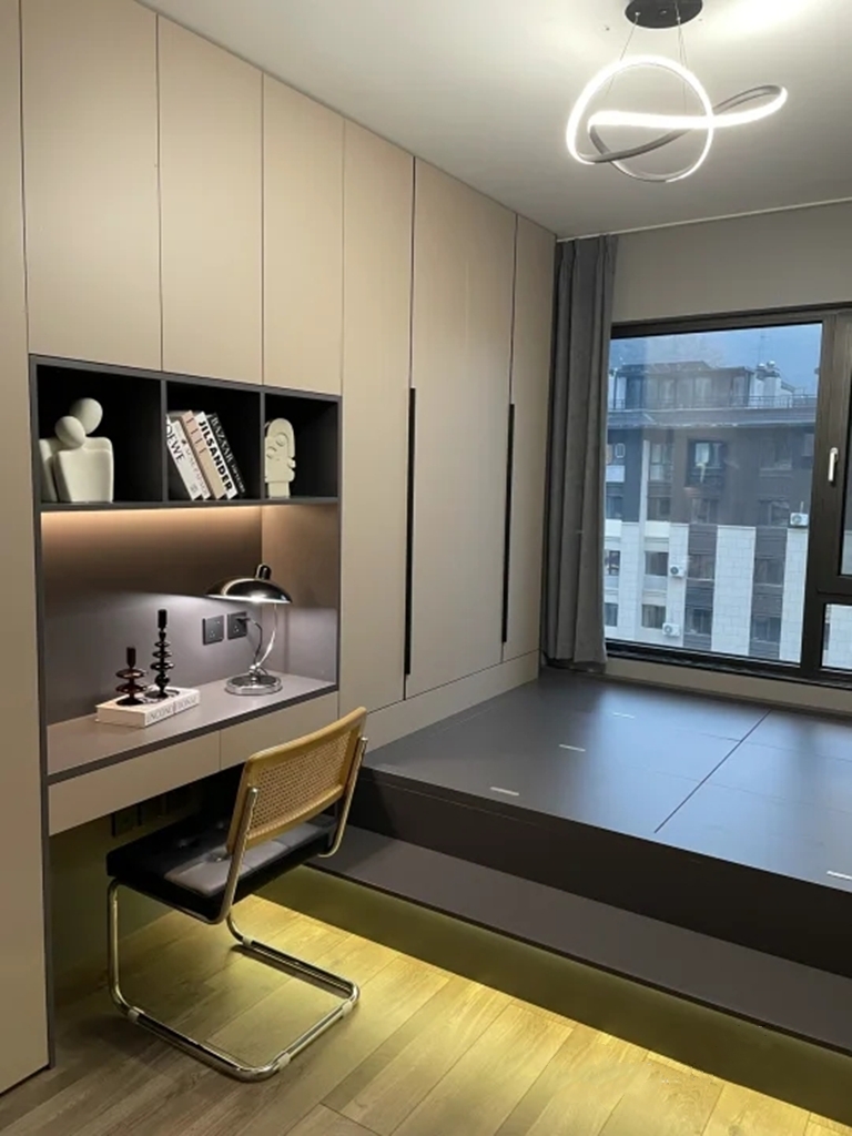 Home Bathroom Dimensions - Op maat gemaakte moderne Tatami slaapkamerkast