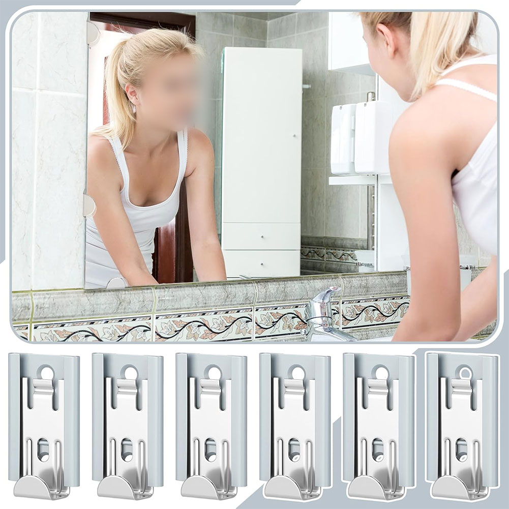 Home Hardware Bathroom Mirrors - Badkamerspiegelbeslag Verstelbare spiegelclips voor thuis en