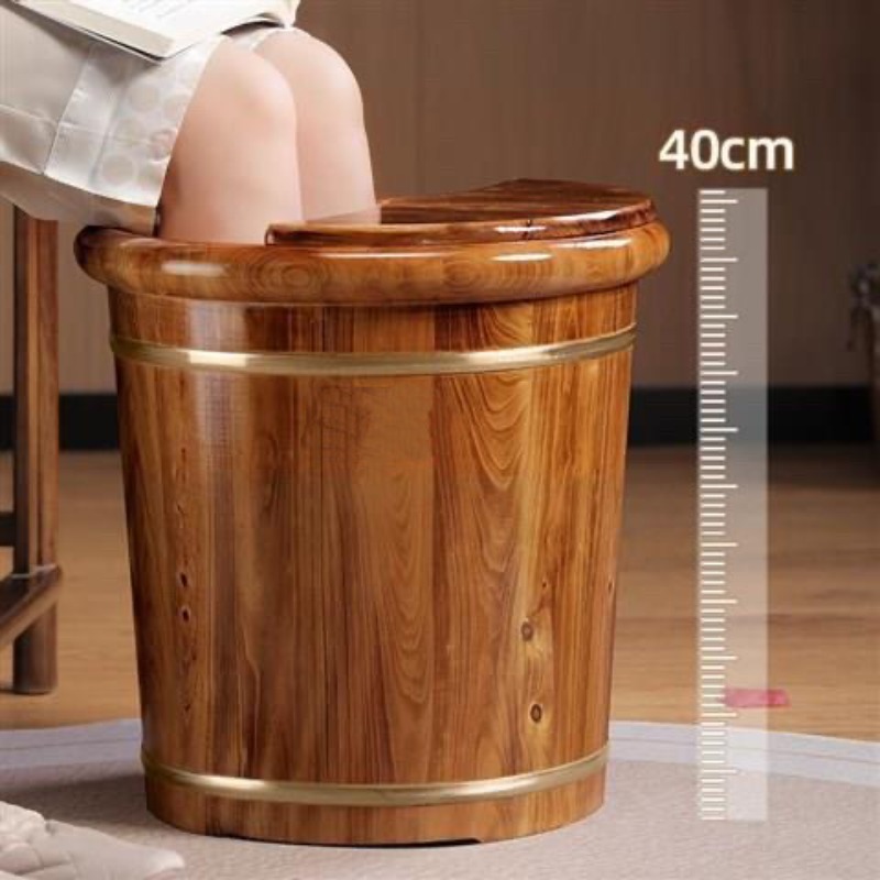 Home Bath - Houten voetbademmer, massief houten voetbad die