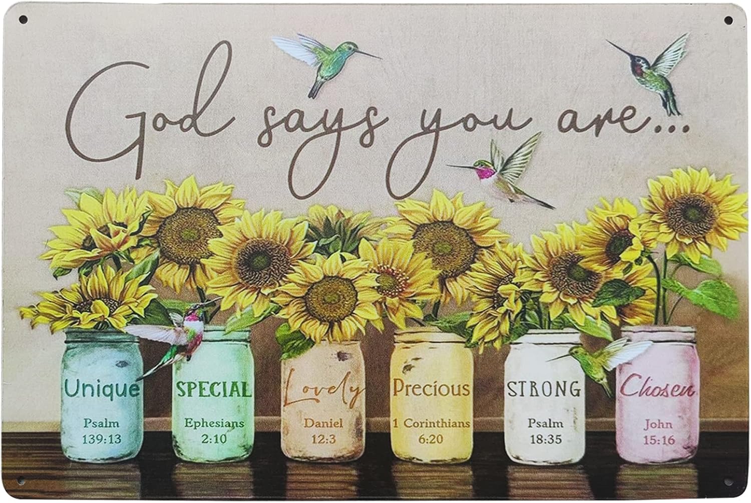 Home Bathroom Quotes - Inspirerend citaatbordje 'God zegt dat je