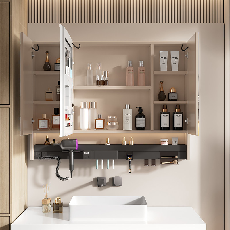 Home Bathroom Furniture - Esthetische moderne badkamerkastspiegel, helder, uniek, groot