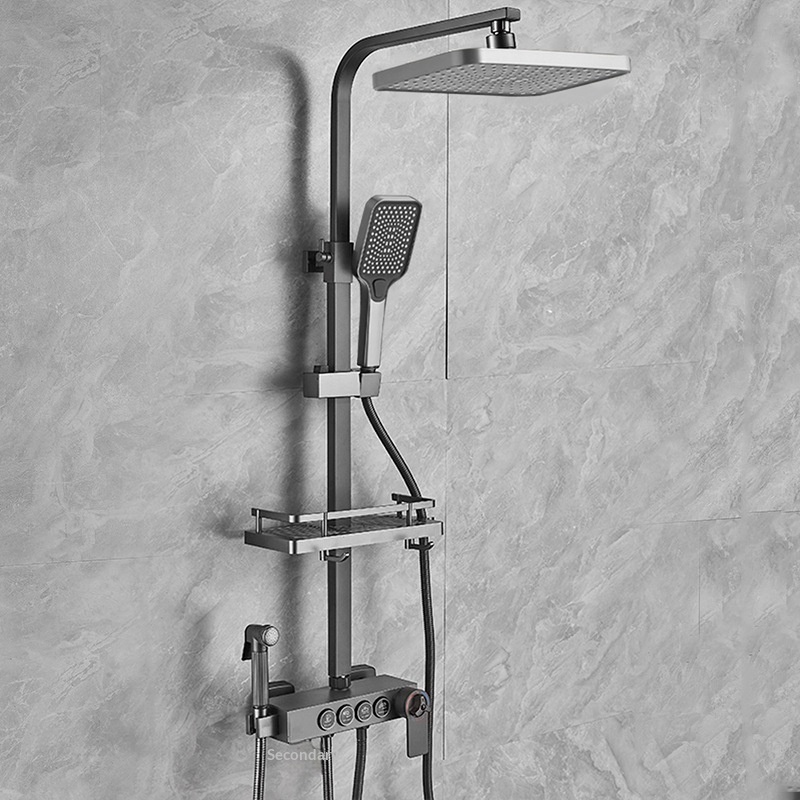Home Bath - Doucheset van roestvrij staal, anti-kalk, zelfreinigend,