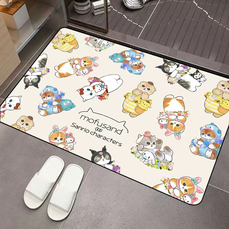 Home Bathroom Door - Mofusand Cartoon Diatomeeën Modder Absorberende Vloermat