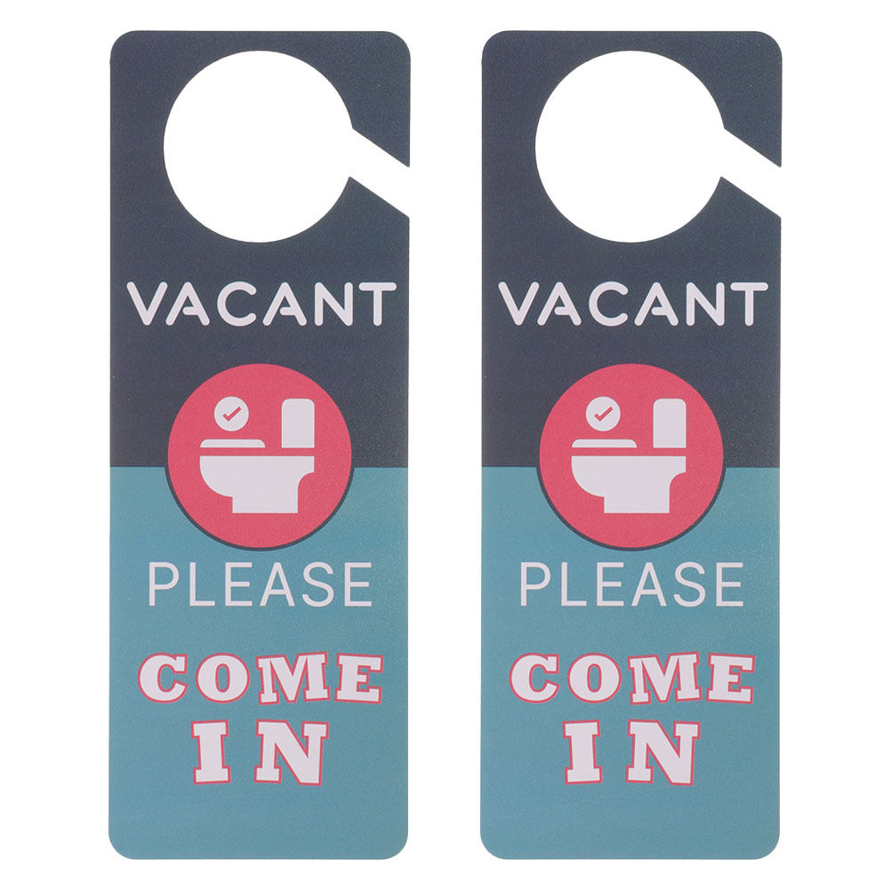 Home Bathroom Occupied Sign - 2 stuks badkamerdeurborden, dubbelzijdig PVC, hangende