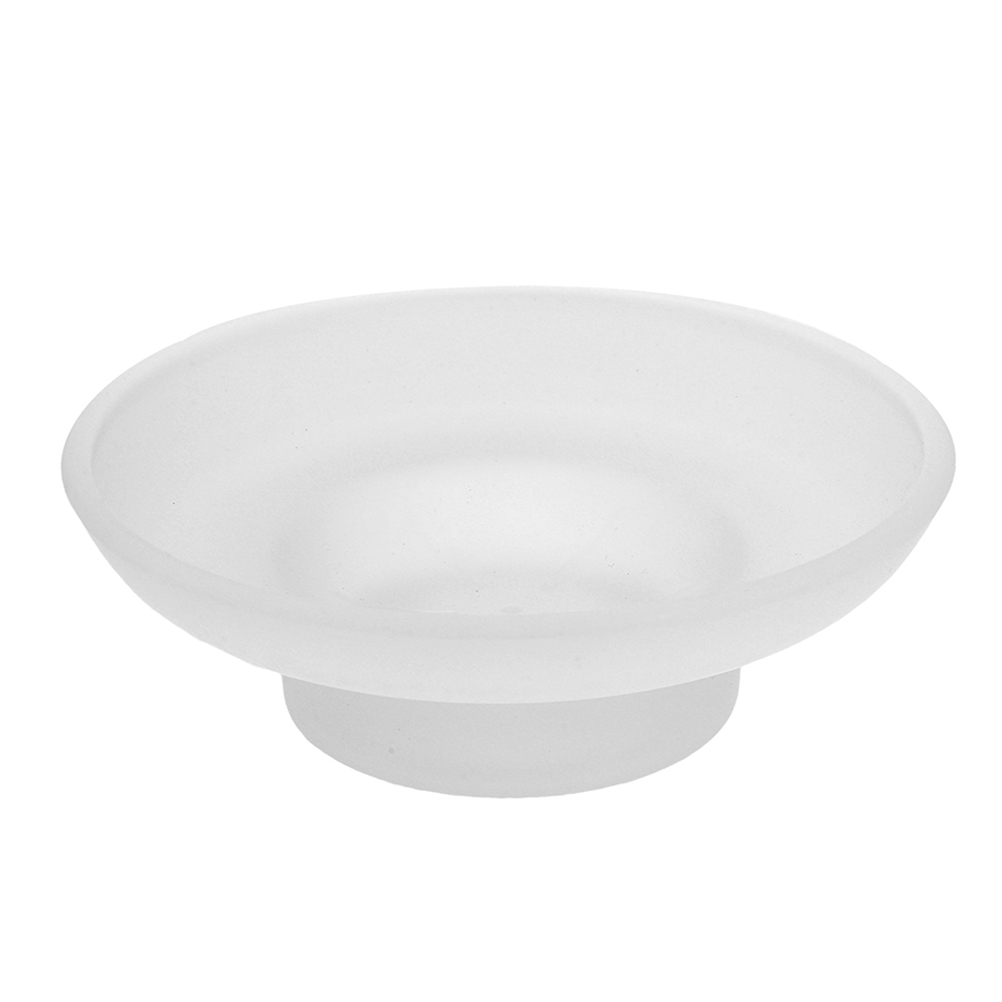 Glass Soap Dish - Matglas zeepbakje rond helder badkamer vervangende