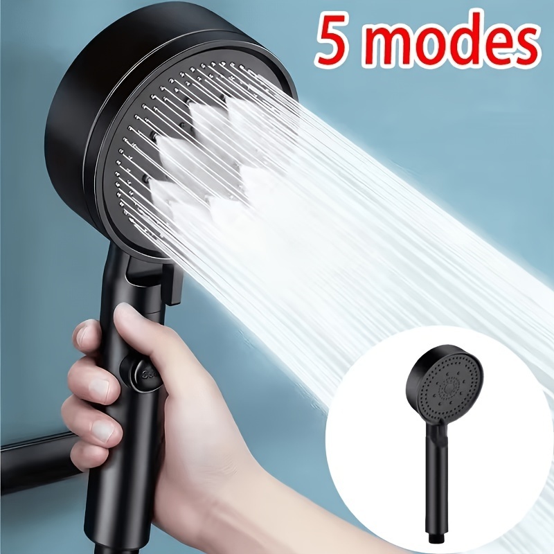 Home One Bathroom Accessories - Zwarte douchekop met 5 standen, hoge