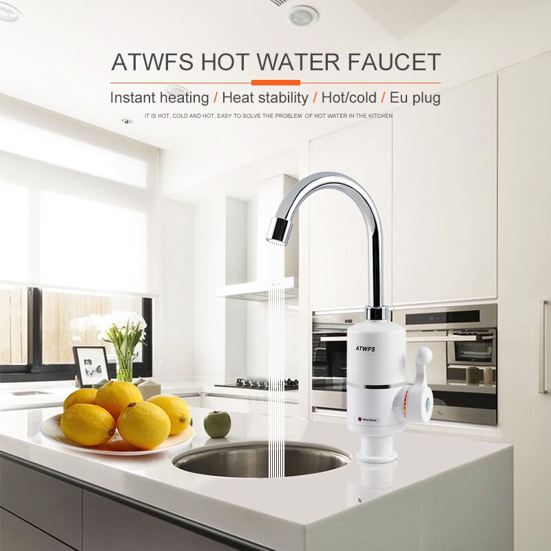 Home Bathroom Water Heater - ATWFS Tankloze Elektrische Nieuwste Waterverwarmer Keuken
