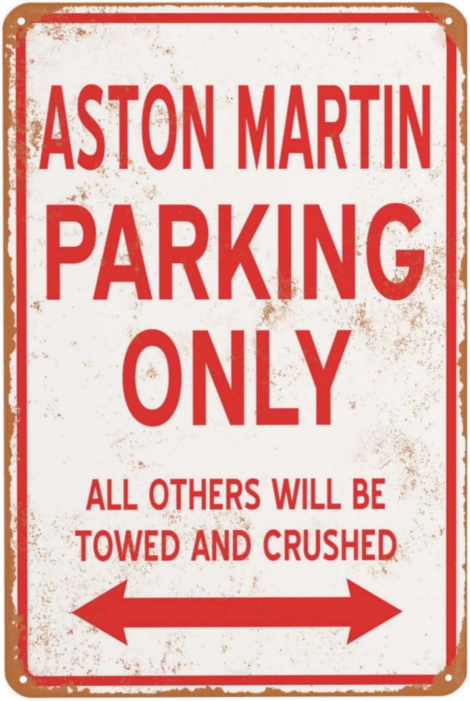 Home Bathroom Sign - Vintage metalen bord Aston Parking Only