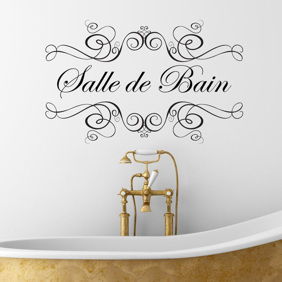 Home Bathroom Quotes - Salle De Bain Wandsticker Franse Quotes