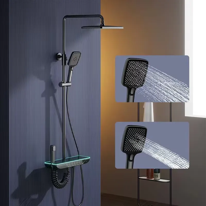Home Bath - Slimme digitale thermostaat doucheset messing pianoknop