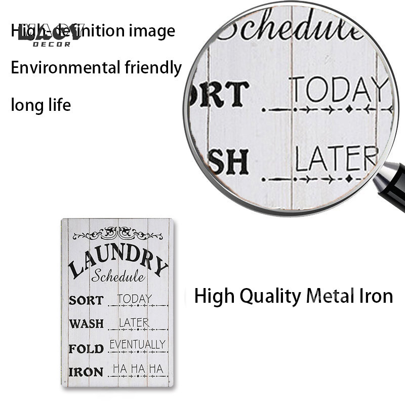 Slogan Metalen Tin Bord Wasrui - Home Bathroom Furniture recensie en prijs