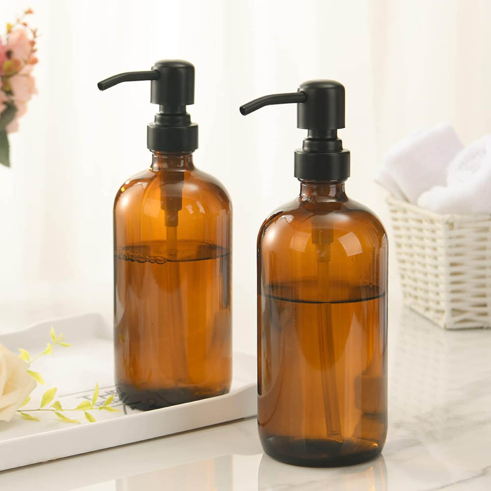 Amber glazen zeepdispenser met - Glass Soap Dish recensie en prijs