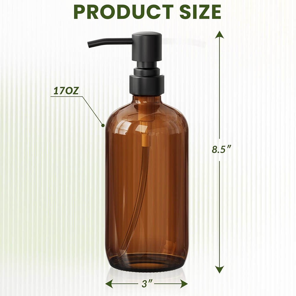 Amber glazen zeepdispenser met - Glass Soap Dish recensie en prijs