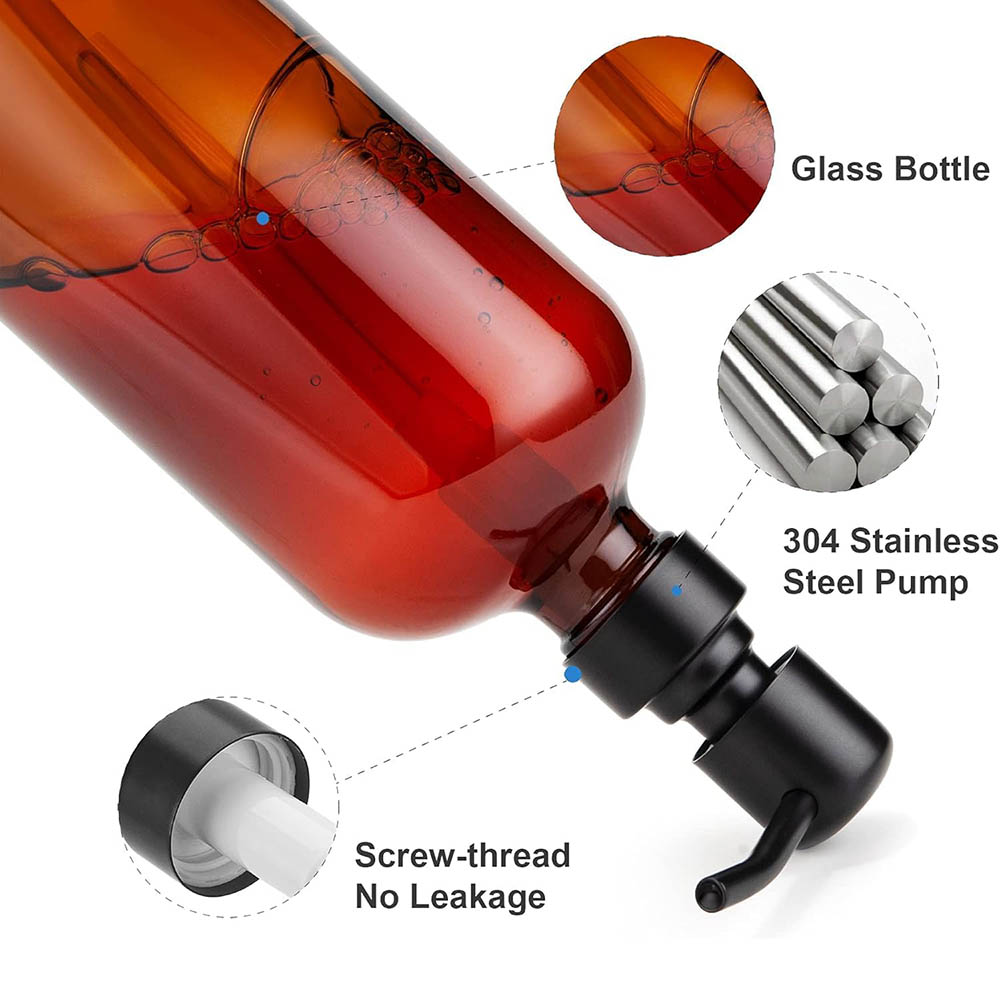 Amber glazen zeepdispenser met - Glass Soap Dish recensie en prijs