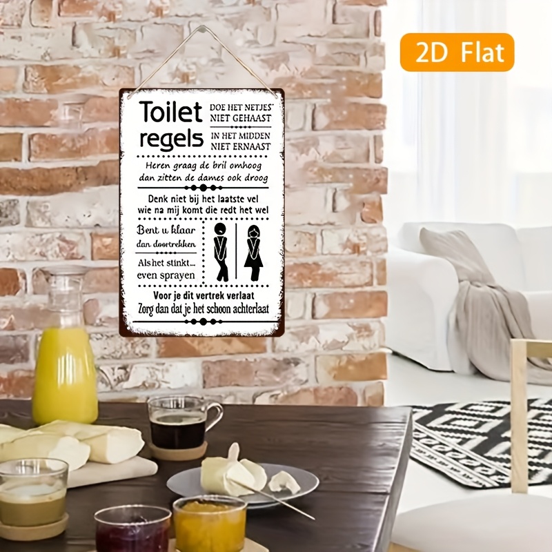 Grappige Nederlandse badkamerr - Home Bathroom Rules recensie en prijs