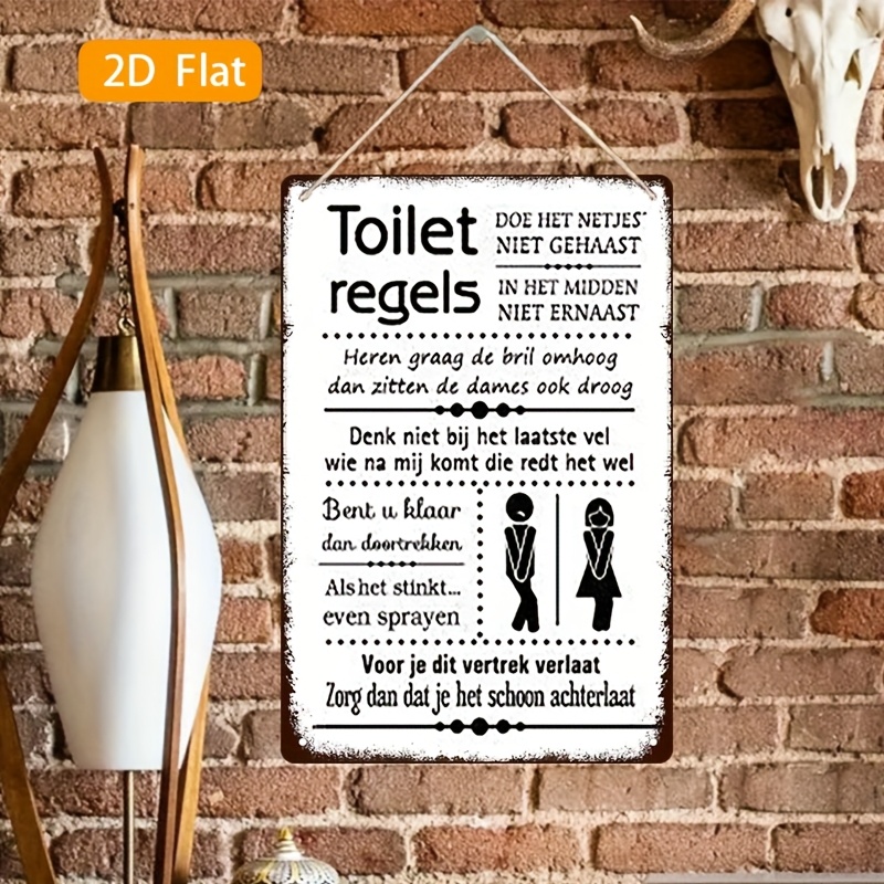 Grappige Nederlandse badkamerr - Home Bathroom Rules recensie en prijs