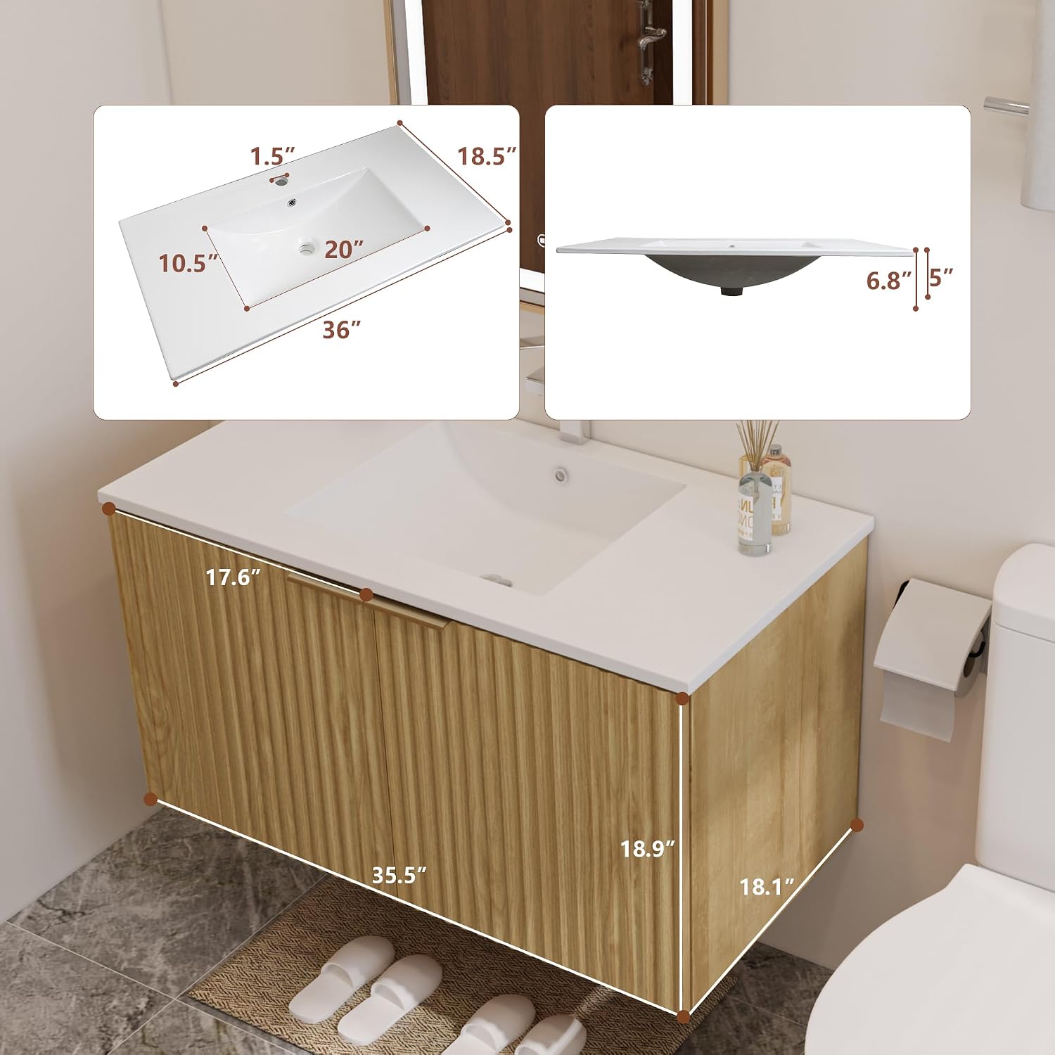 Moderne zwevende badkamermeube - Home Bath recensie en prijs