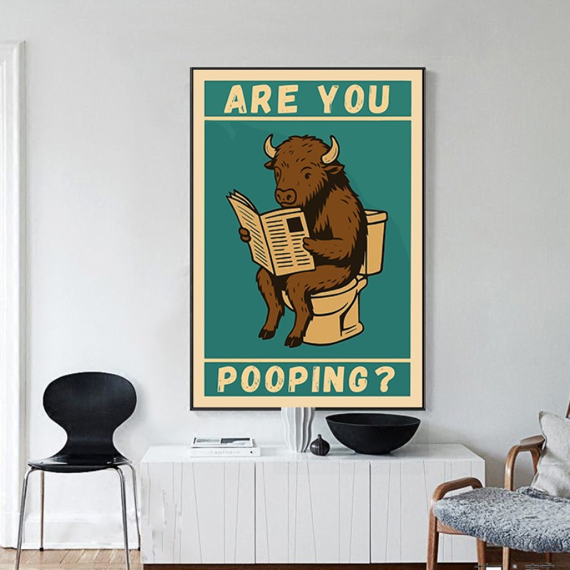 Grappige dierentoiletposter Ca - Home Bathroom Quotes recensie en prijs