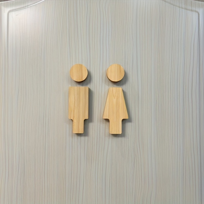 2 stuks houten badkamerbord vo - Home Bathroom Door recensie en prijs