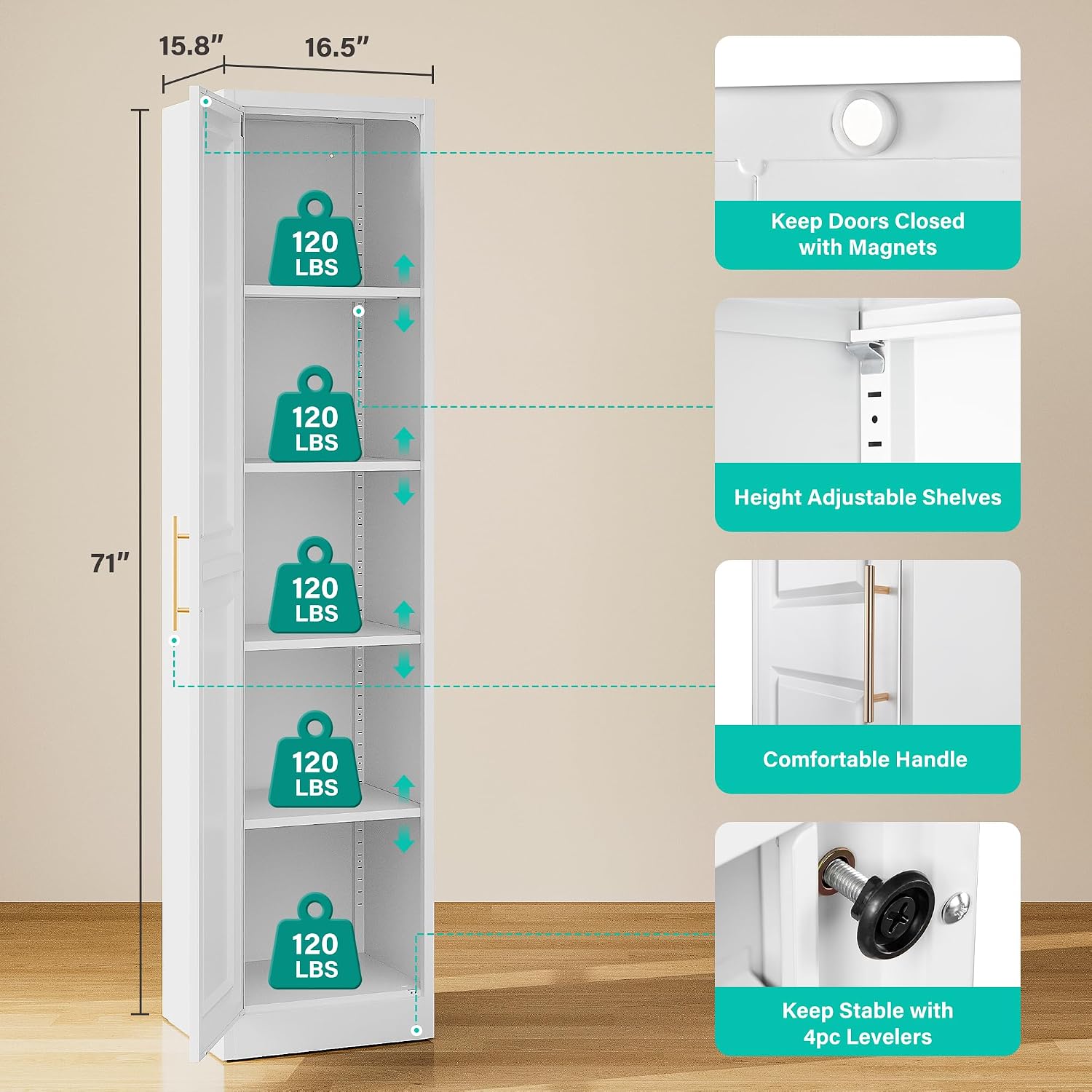 Hoge, smalle opbergkast met éé - Home Bathroom Furniture recensie en prijs