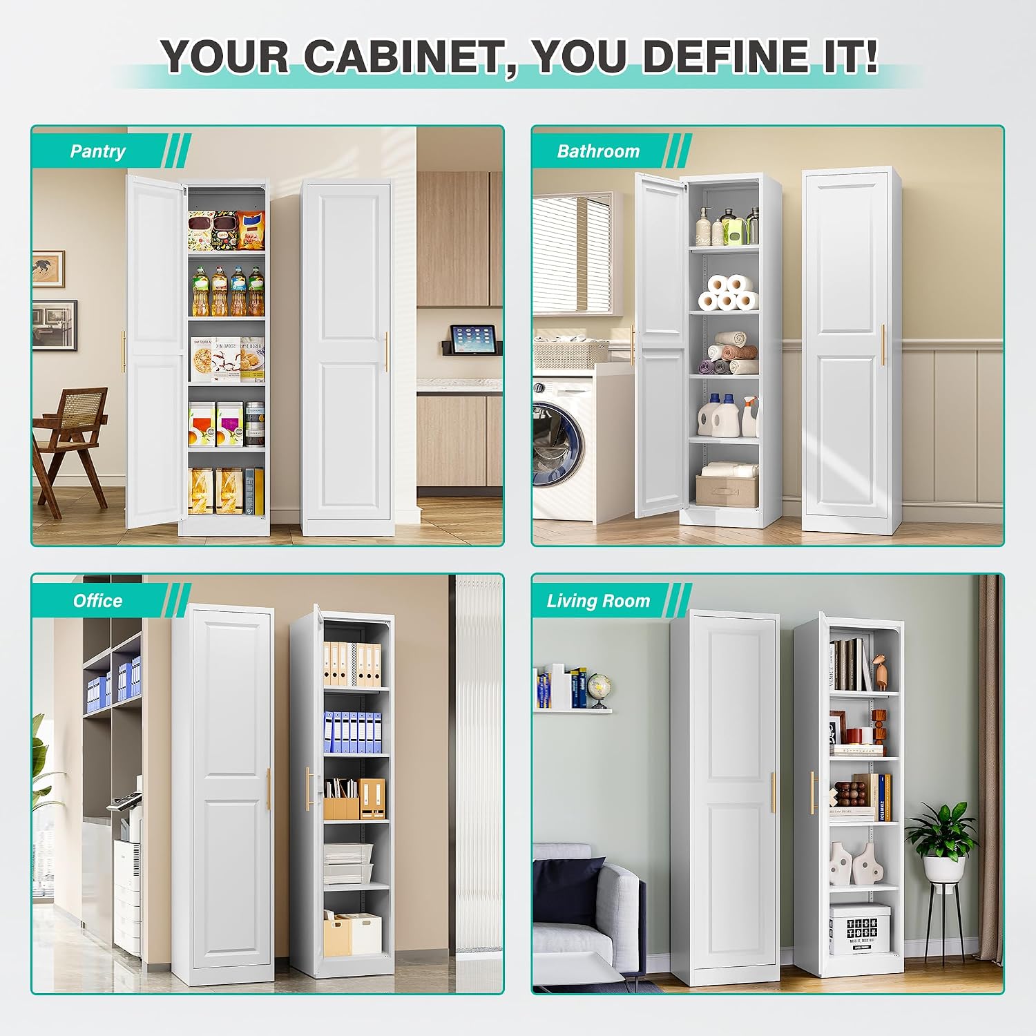 Hoge, smalle opbergkast met éé - Home Bathroom Furniture recensie en prijs