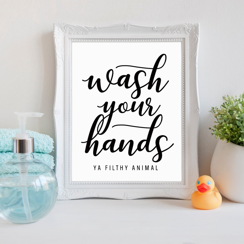 Was je handen je smerig dier m - Home Bathroom Quotes recensie en prijs