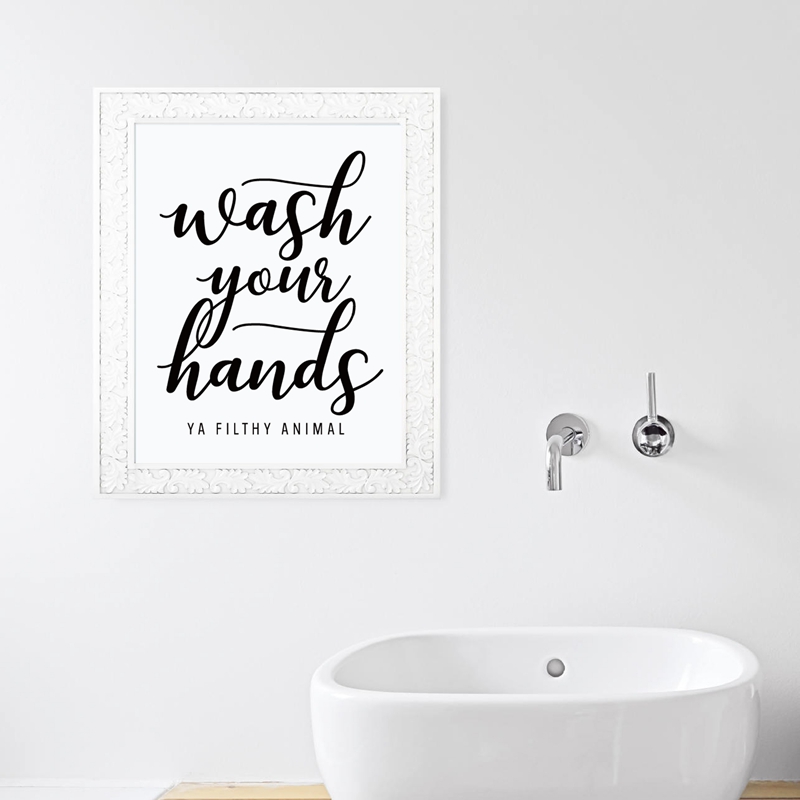Was je handen je smerig dier m - Home Bathroom Quotes recensie en prijs