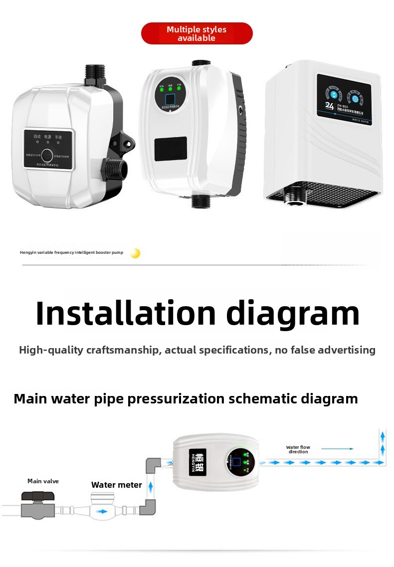 24V DC douchedrukverhogingspom - Home Bathroom Water Heater recensie en prijs