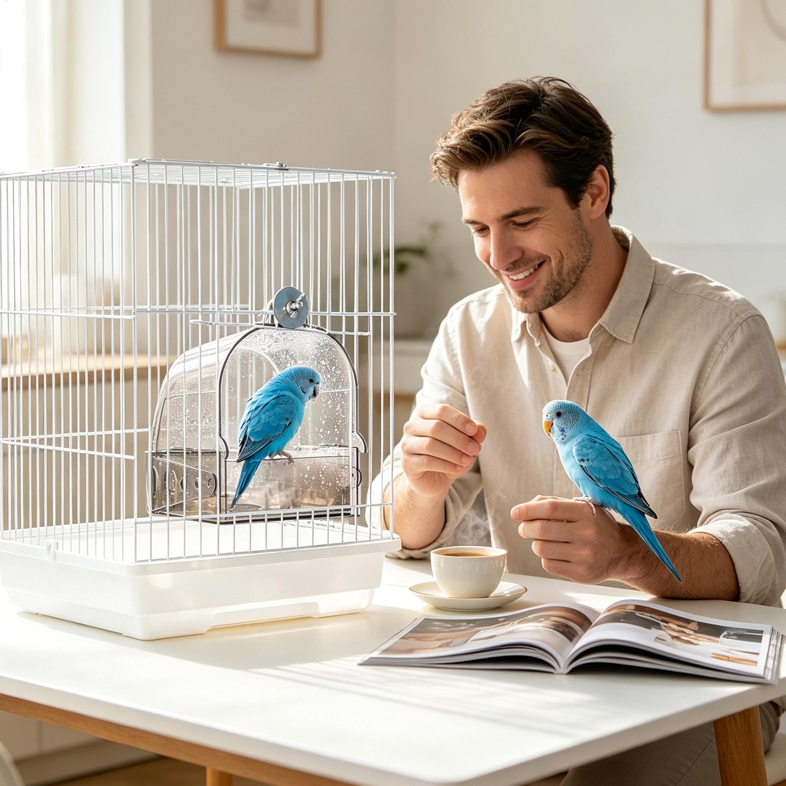 Vogelbad voor kooi, afneembaar - Home Bath recensie en prijs