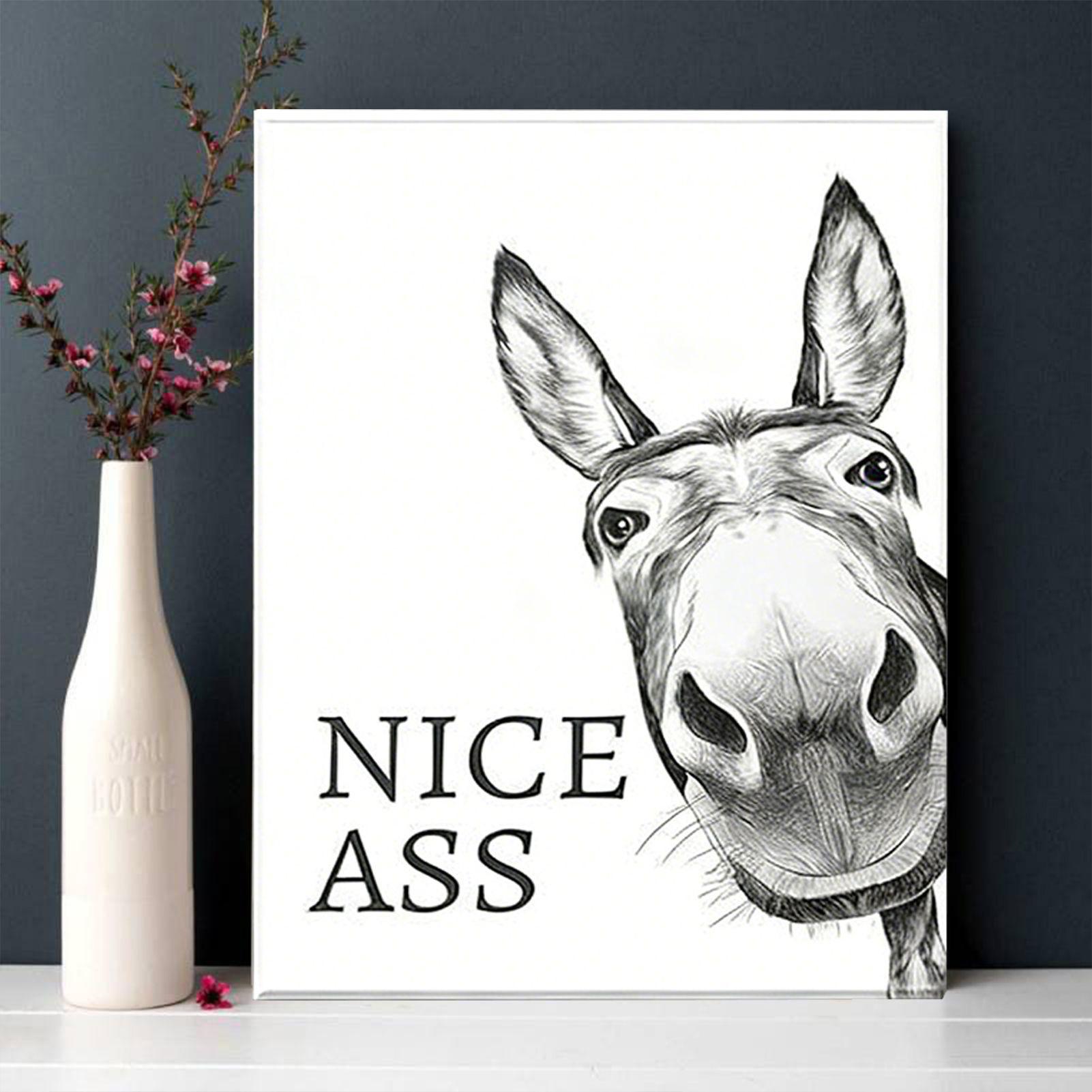 Abstract Grappige Dieren Ezel  - Home Bathroom Quotes recensie en prijs