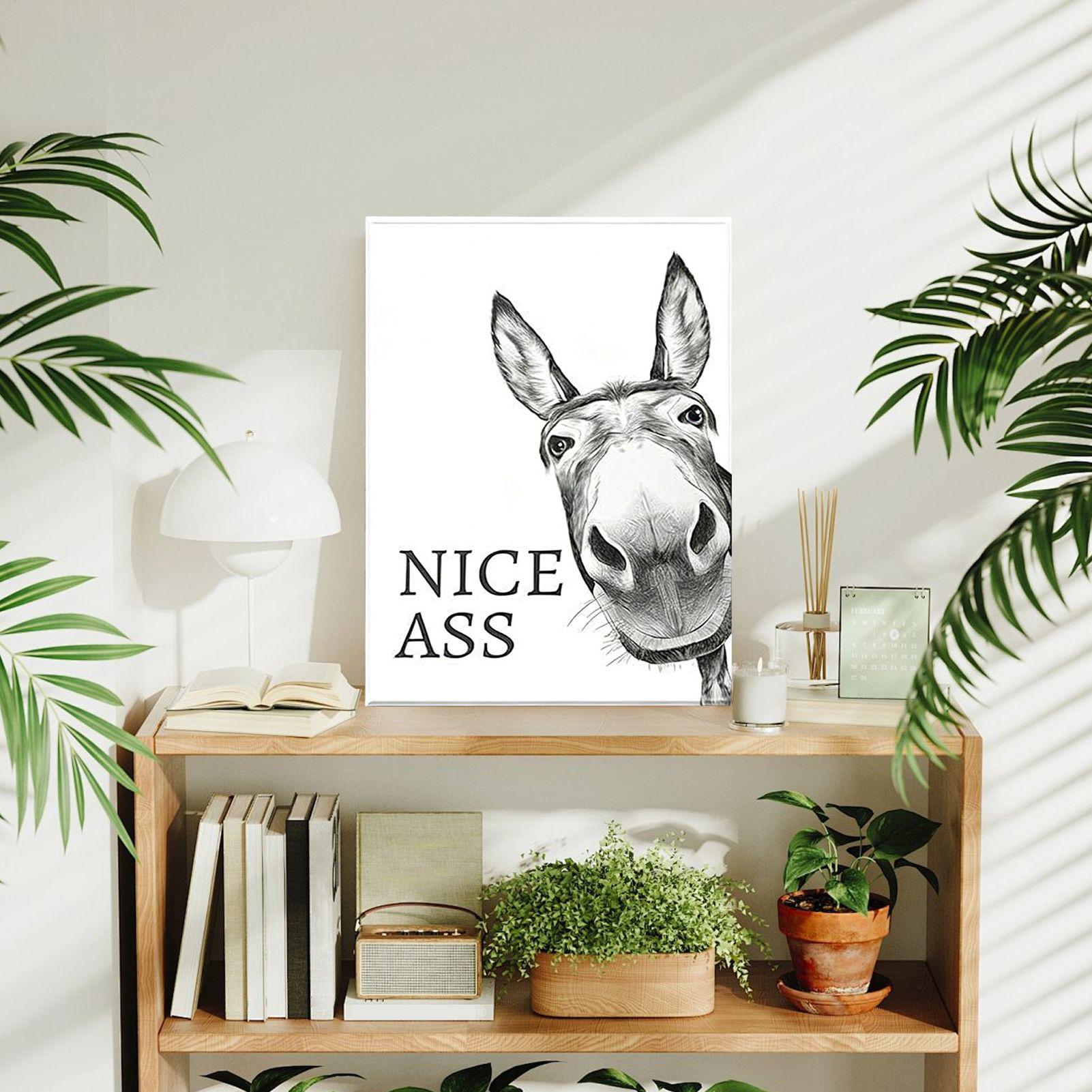 Abstract Grappige Dieren Ezel  - Home Bathroom Quotes recensie en prijs