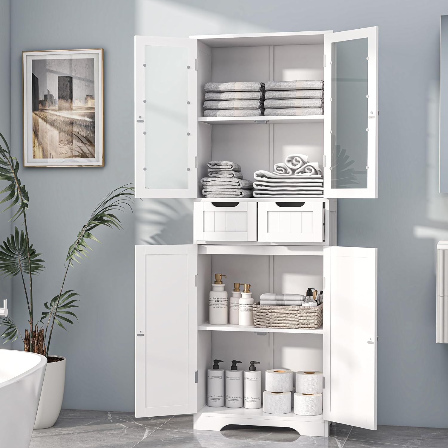 Hoge badkameropbergkast Vrijst - Home Bathroom Furniture recensie en prijs