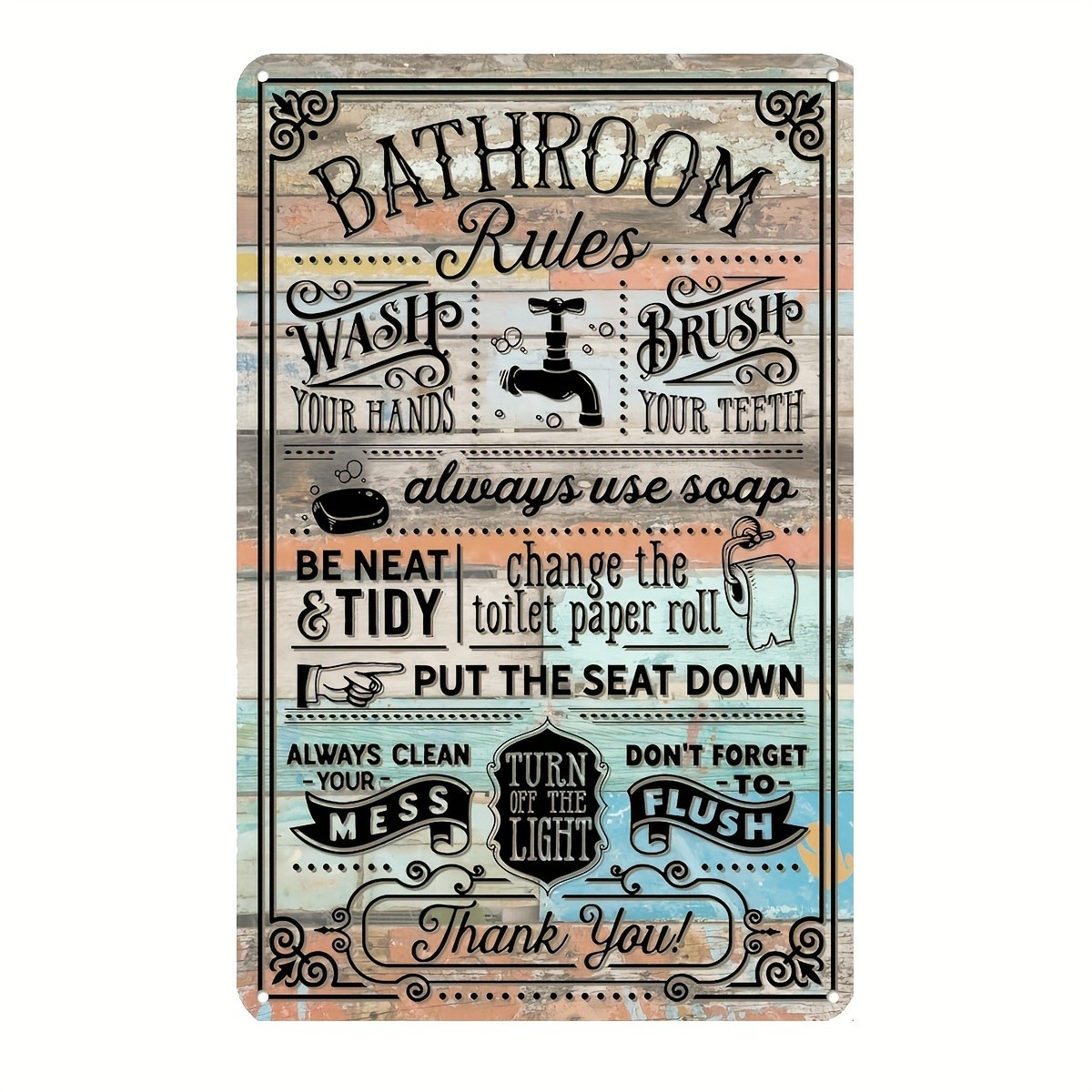 Vintage boerderij badkamerrege - Home Bathroom Rules recensie en prijs